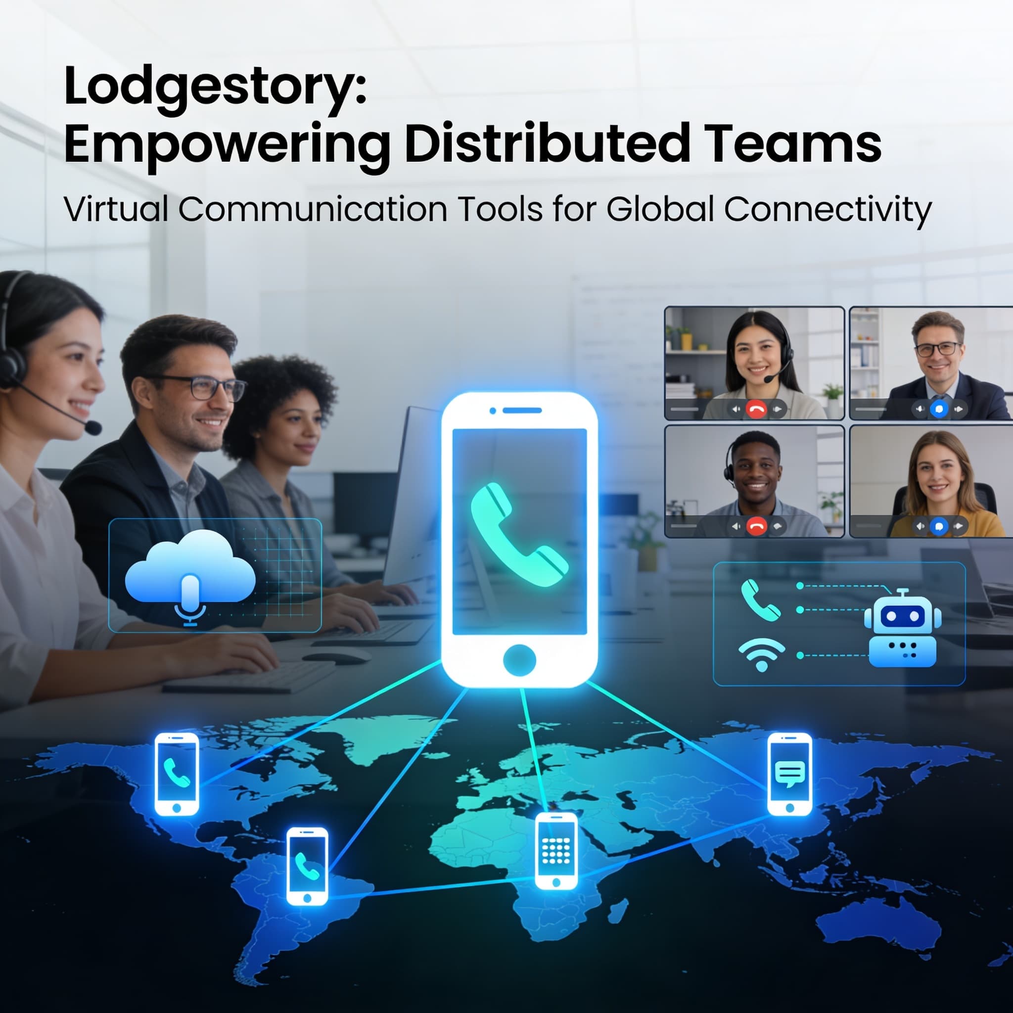 Global virtual communication network connecting professionals through cloud-based phone numbers.