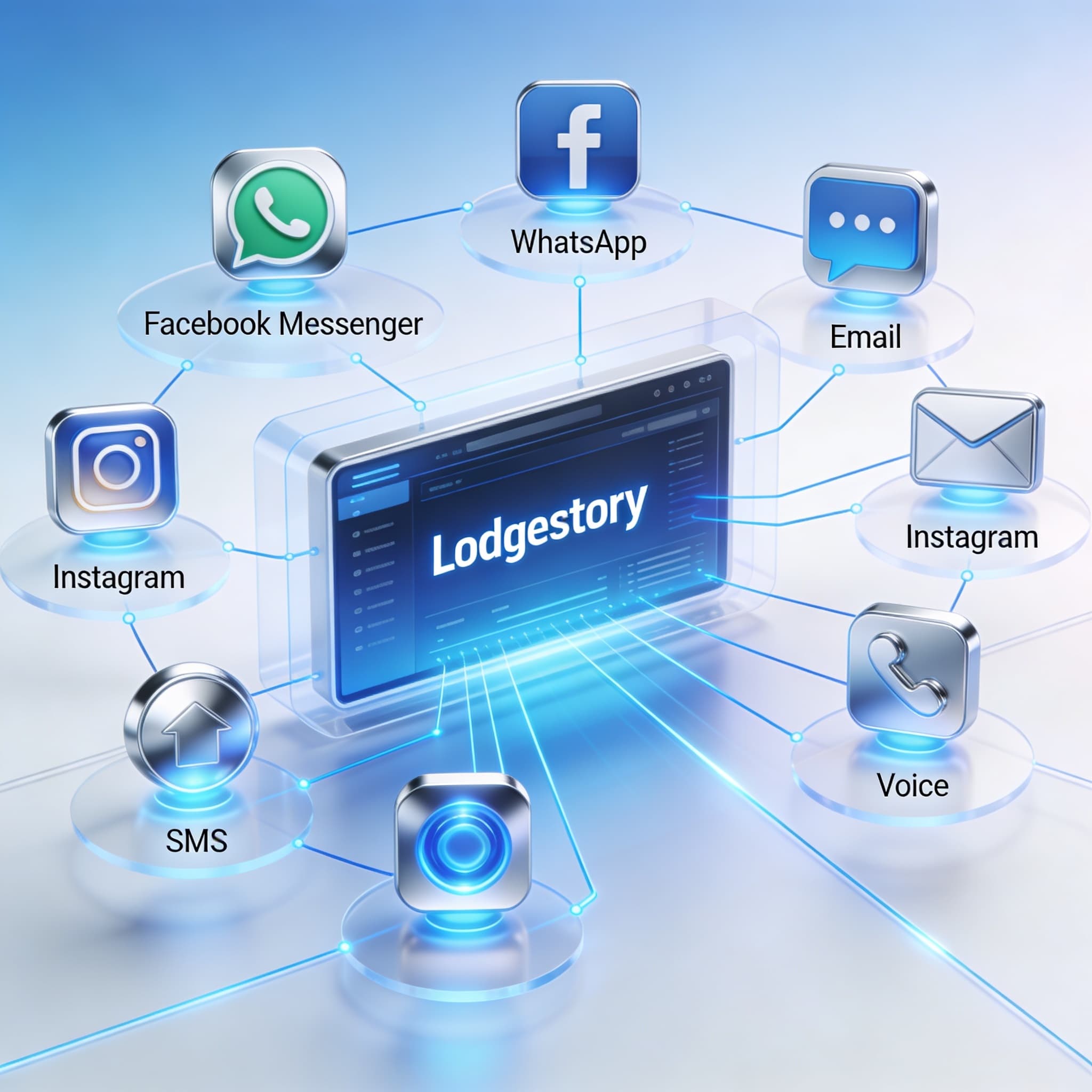 Hero image representing unified omnichannel communication dashboard connecting multiple platforms into one workspace.