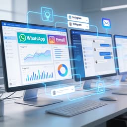 Feature image showing an omnichannel social media engagement dashboard unifying multiple platforms for a business marketing team.
